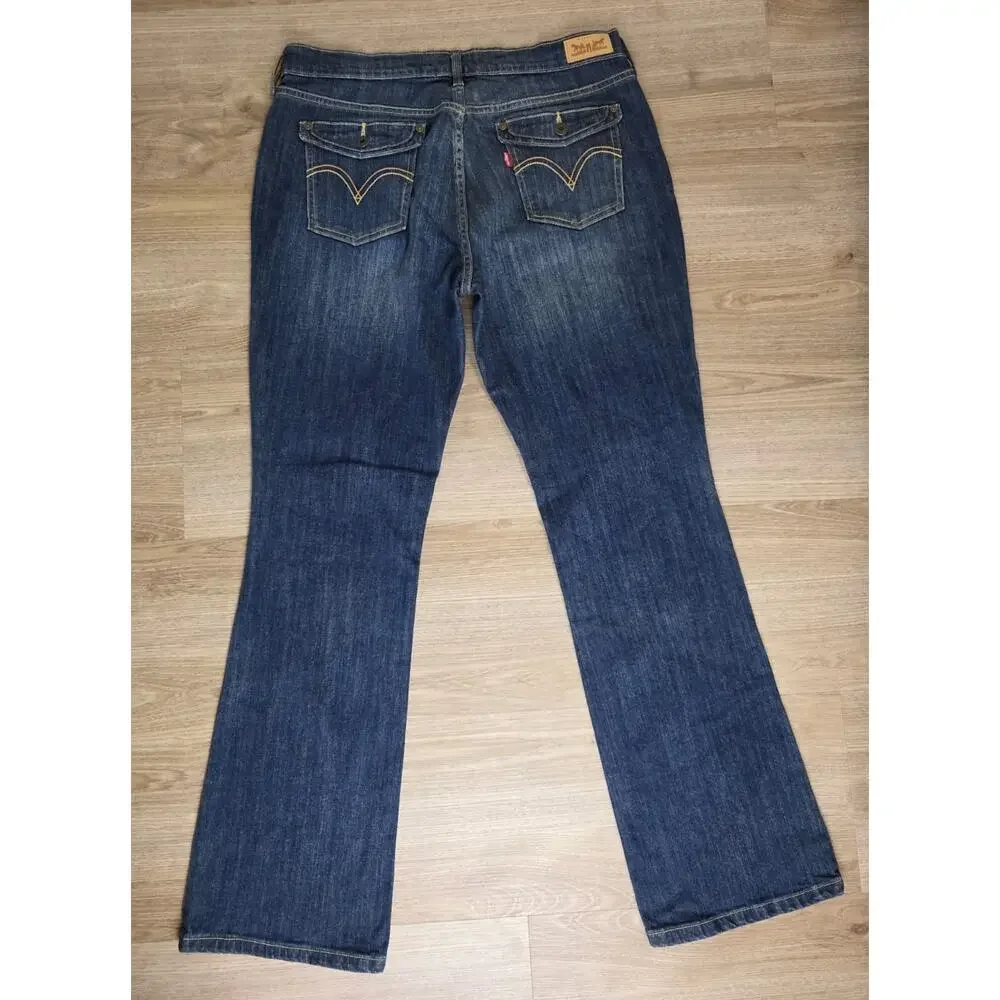 Levi's 515 Bootcut Jeans Dark Wash Flap Pocket Women's Blue Denim 12